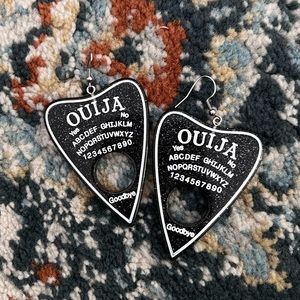 Ouija planchette dangle earrings